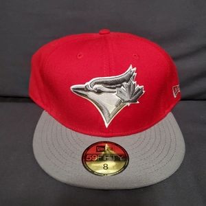 New Era blue jays fitted  hat size 8
